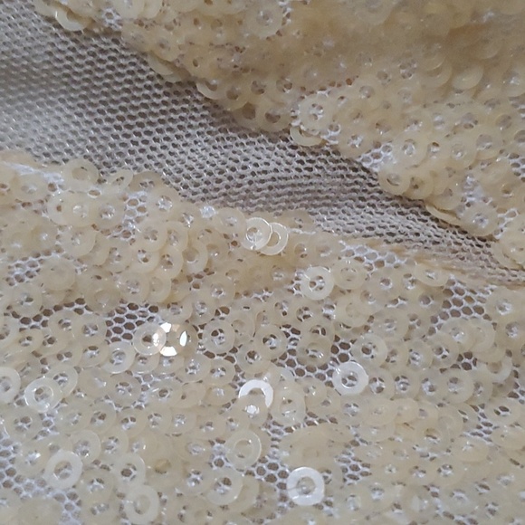 Wow 7forallmankind top womens size xs x-small yellow sequins sequin spring - Picture 9 of 10